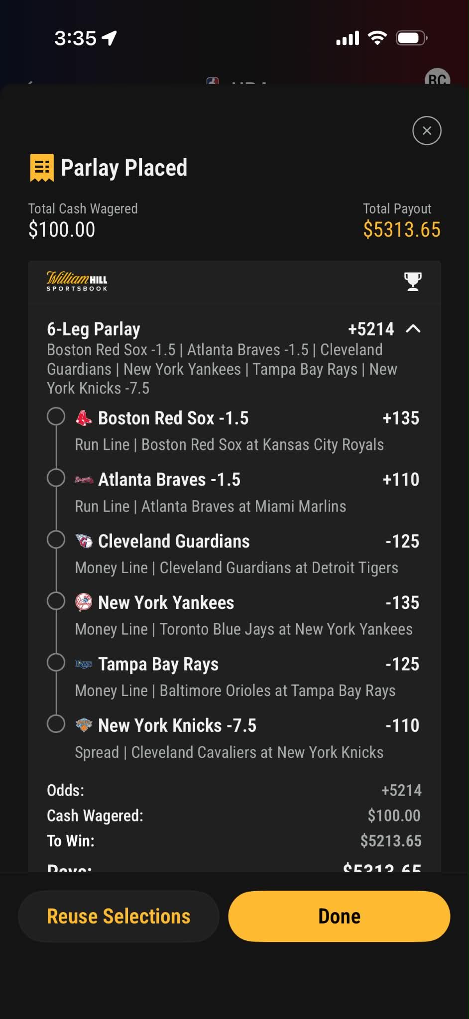 Betting slip — MAY-19